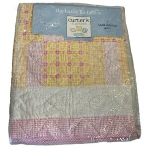 Carter's Baby Hand Stitched Quilt 36" x 42" NEW Vintage Retired